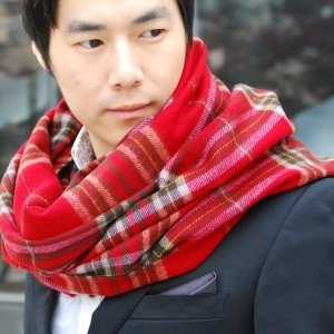 빌리버스 BLM059/스쿨링 체크 머플러-남성 머플러
