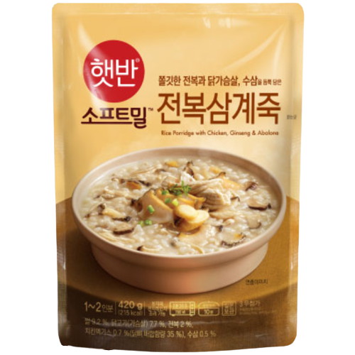 CJ제일제당 햇반 소프트밀 전복삼계죽 420g (10개)_이미지