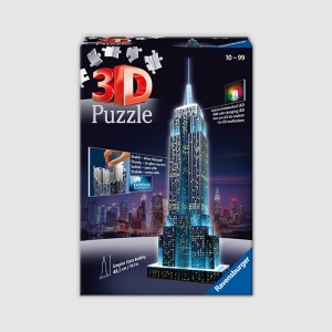 코리아보드게임즈 R125661 3D 퍼즐 엠파이어 스테이트 빌딩 LED 216피스