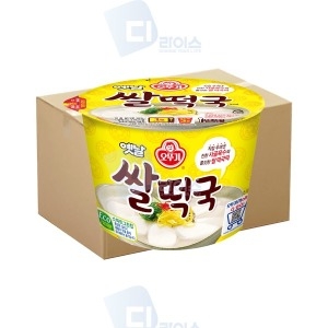 오뚜기 옛날쌀떡국 큰컵 12개 용기 가래떡국 사골육수_이미지