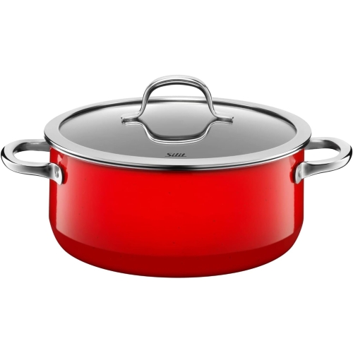 실리트 실라간 냄비 패션 레드 24cm 유리뚜껑_이미지