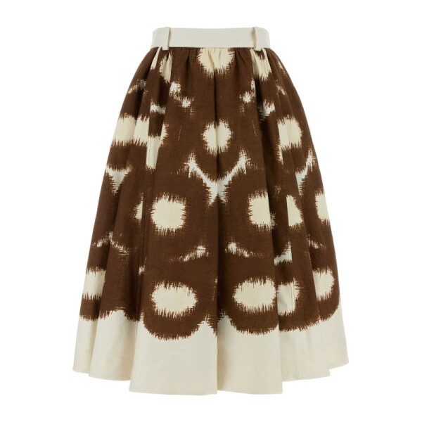 미디 스커트 P137WGSOOO187Q F0005 Brown