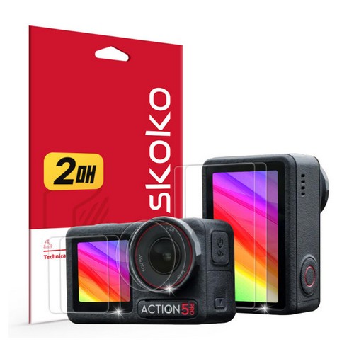 스코코 DJI 오즈모 액션5 Pro용 초고화질 트루컬러 AR 액정보호필름