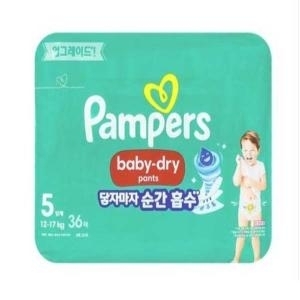 팸퍼스 2023 베이비 드라이 팬티형 5단계-공용