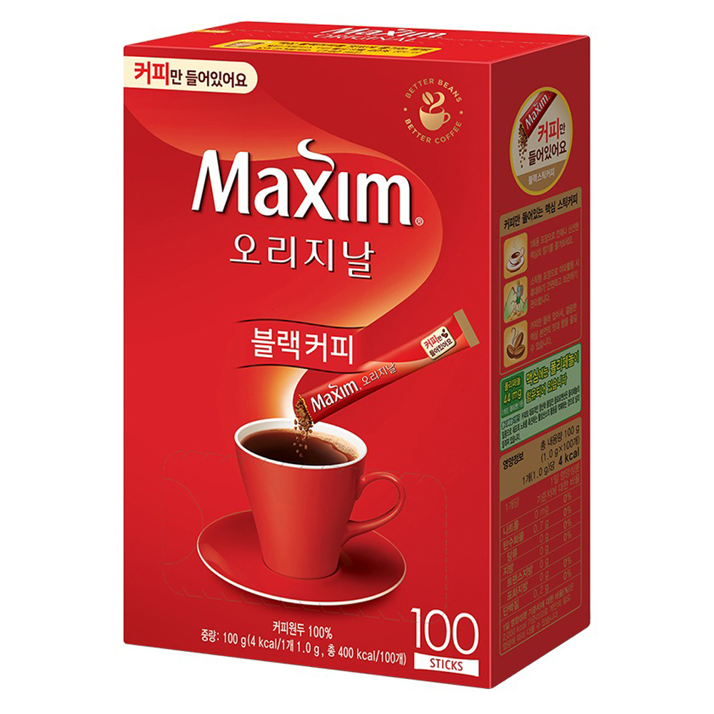 오리지날 블랙 커피 스틱 100개입