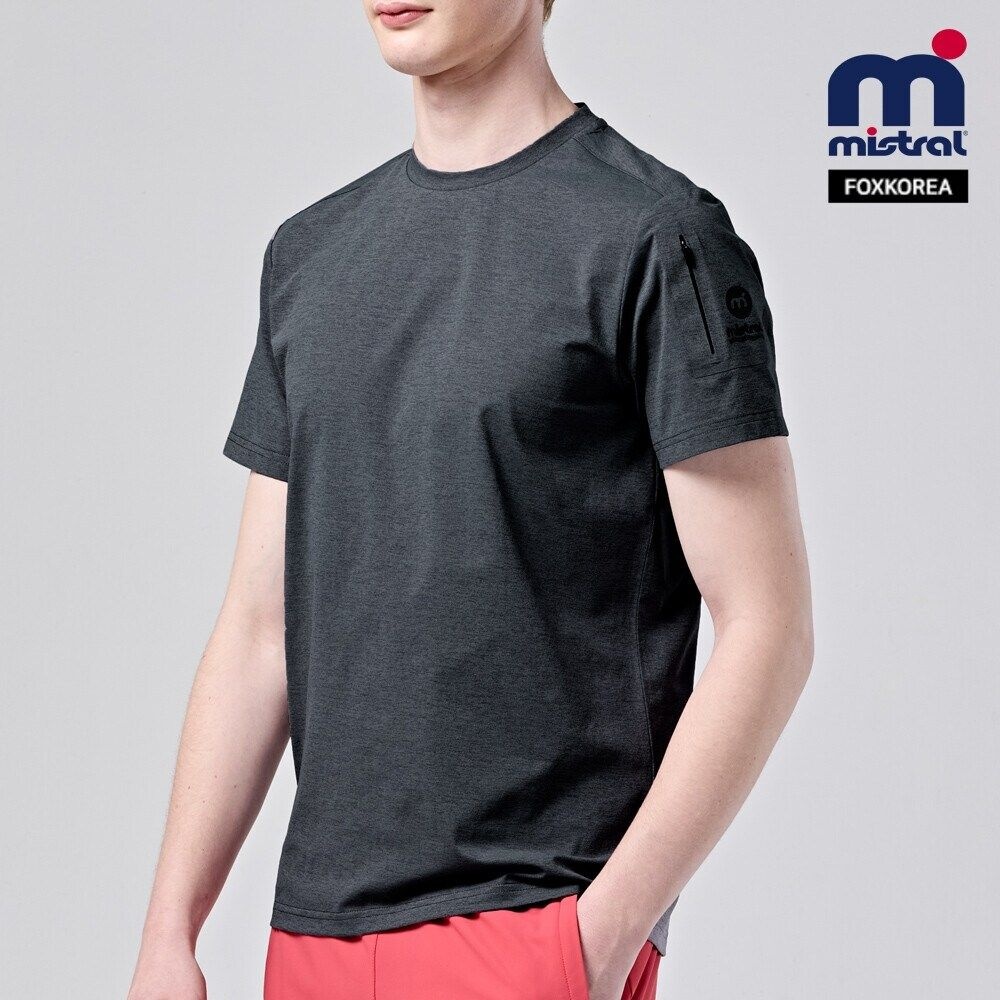 미스트랄 남녀공용 소로나 반팔 라운드 티셔츠 CHACOAL SPTRS6639C4