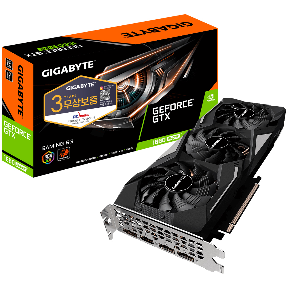 GIGABYTE ������ GTX 1660 SUPER GAMING D6 6GB �Ǿ���Ʈ