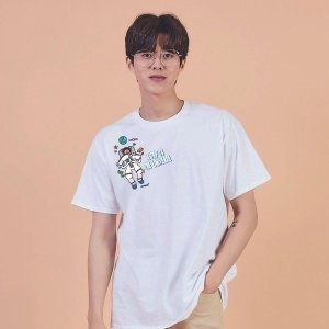 키밍 우주 탐험가 캐릭터티 면반팔티 W6B6643