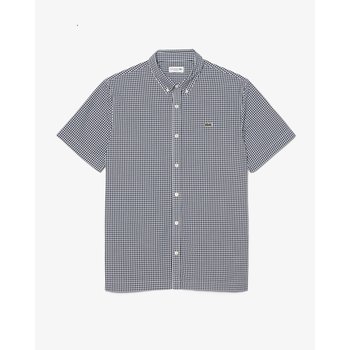 남성 라이트 포플린 깅업 체크 반팔 셔츠 CH2346-56G 522 네이비_이미지