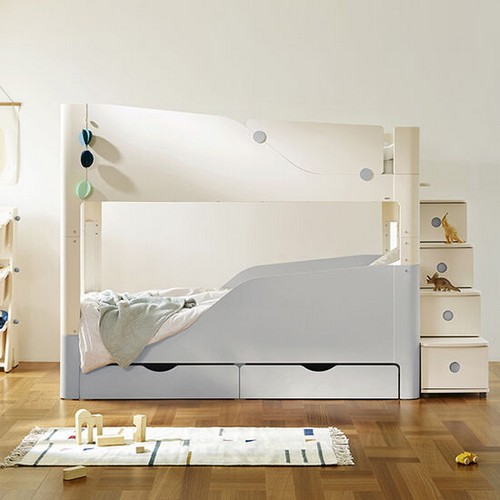 일룸 팅클팝 계단장형 2층침대 (매트별도)_이미지