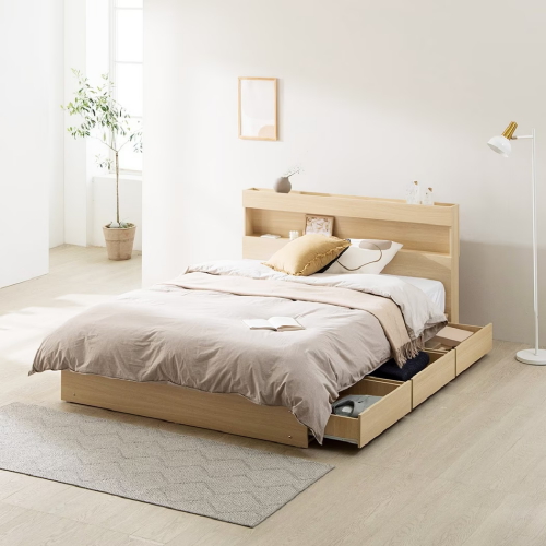 파로마 포마드 멀티수납 LED침대 SS (본넬스프링)_이미지