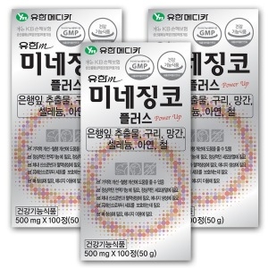 유한메디카 미네징코100정X3 은행잎추출물 기억력 혈행개선영양제_이미지