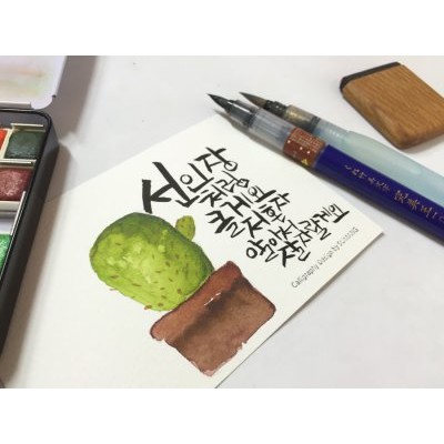 캘리그라피 무지엽서 수채화 엽서 250g