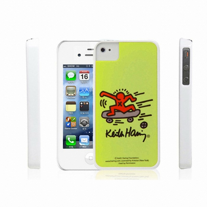 아이커버 DUES KEITH HARING WHITE SERIES- CANDY GREEN (아이폰4/4S)_이미지