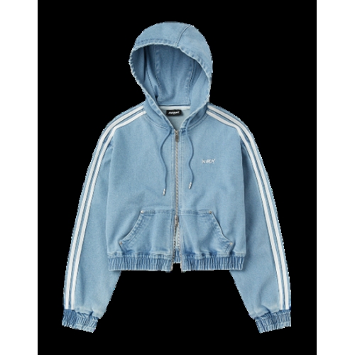 �ε� ��ս� ���� �ĵ� Ʈ�� ž PNEF24TR07 W S DENIM HOODIE TRACK TOP 441804