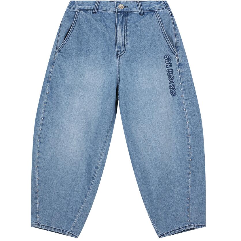 손정완 사이드 진주 커브드 데님 팬츠 ZJL6262060 ZJL6262060