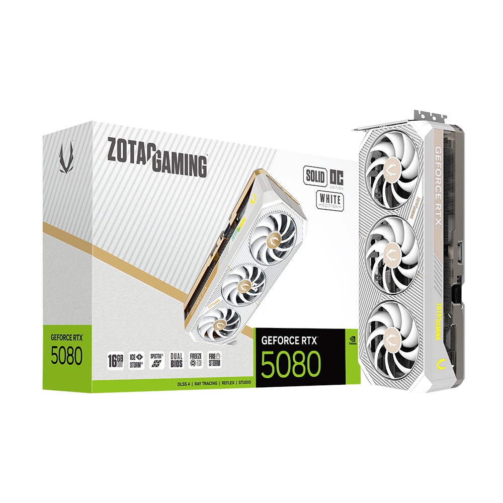 ZOTAC GAMING 지포스 RTX 5080 SOLID OC White D7 16GB_이미지