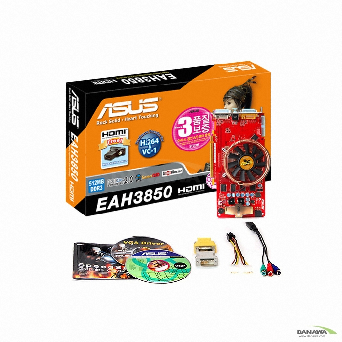 ASUS �󵥿� HD 3850 EAH3850 512MB VF9