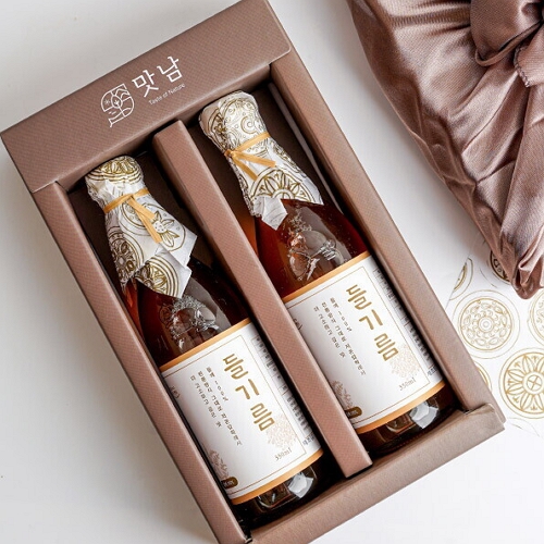 맛다함 순수 통들깨 저온압착 들기름 350ml 2병 선물세트