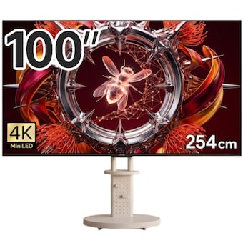 <b>더함</b> 치크 스마트 254cm(100인치) QD-MINILED 288Hz 돌비 AI 구글5.0 이동형 패키지