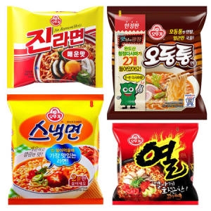 오뚜기 진라면매운맛5개 + 오동통면4개 + 스낵면5개 + 열라면5개_이미지