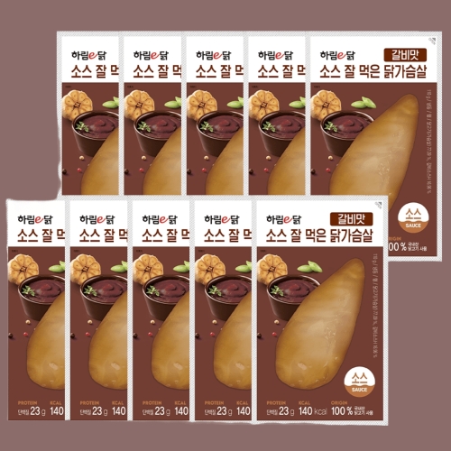 하림 하림이닭 소스 잘 먹은 닭가슴살 갈비맛 110g (10개)_이미지