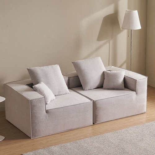 스틸라 네모 패브릭 소파 3인용