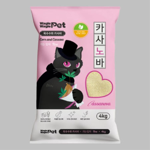 와글와글펫 카사노바 파인 가는 입자 4kg (4개)_이미지