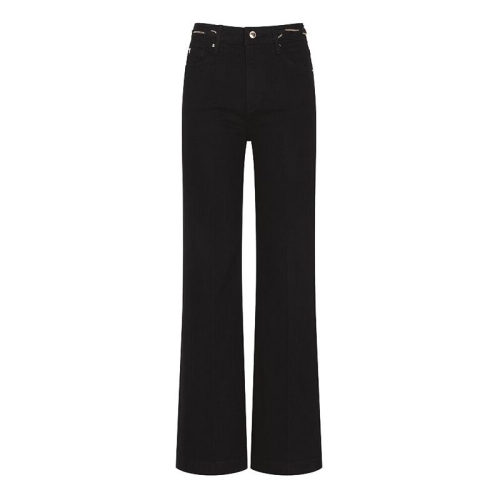 게스 여성 청바지 꽈베기 플레어 붓컷 블랙 YO3D3177