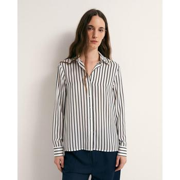 사틴 스페라 스트라이프 긴팔 셔츠 / 58320208406 AZUL MARINO