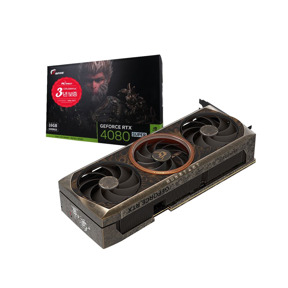 COLORFUL iGame 지포스 RTX 4080 SUPER 검은 신화 오공 Edition OC D6X 16GB 피씨디렉트_이미지