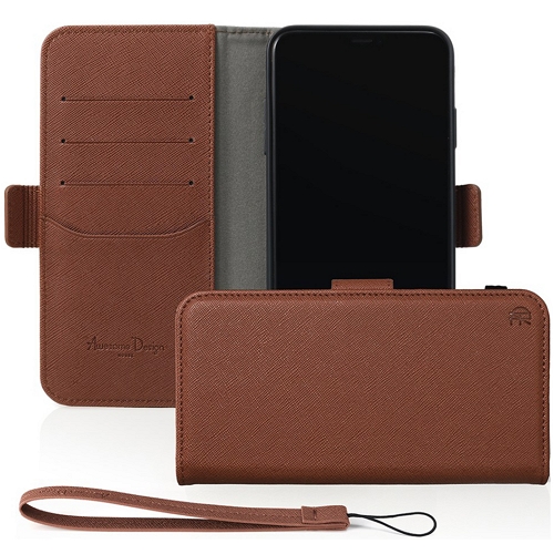 어썸디자인 갤럭시A42 오블리크 가죽 지갑 다이어리 케이스_이미지