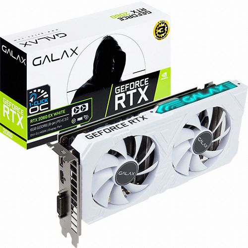 갤럭시 GALAX 지포스 RTX 2060 WHITE D EX D6 6GB