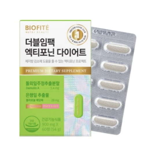 센트럴팜 비오피테 더블임팩 엑티포닌 다이어트 60정 (1개)_이미지