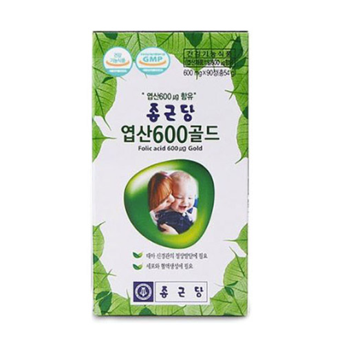 종근당건강 엽산 600 골드 90정 (1개)_이미지