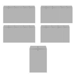 문구마을 똑딱이형 비닐 서류봉투 회색 20개 A4_이미지