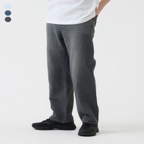  닉스 남 린넨데님 GREY/DM톤/ML톤 워싱 루즈 스트레이트 LNTMCDE153M