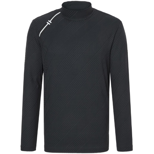 헤지스골프 포인트 하이넥 긴팔티셔츠 HUTS5A111BK