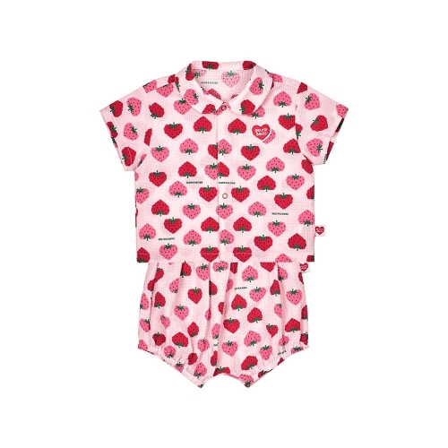벨리타앤보이즈 핑크베리패턴 폴리서커셔츠 반바지 BB5MST12PK
