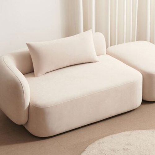 라자가구 비바 페블 모듈 아쿠아텍스 패브릭 소파 2인용 (스툴포함)_이미지