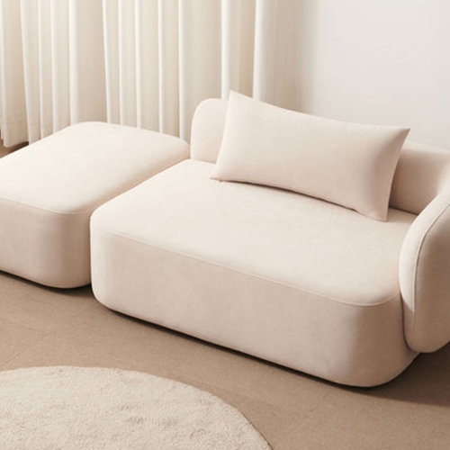 라자가구 비바 페블 모듈 아쿠아텍스 패브릭 소파 2인용 (스툴포함)_이미지