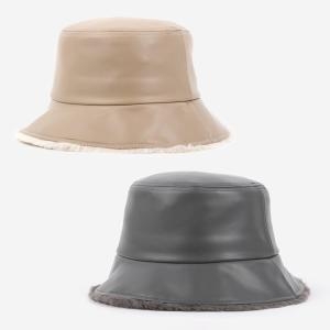 아가타 퍼 배색 버킷햇_AG28WBK009
