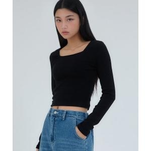 보다모어 어커버 스퀘어넥 긴팔 티셔츠 블랙 ACT21045 1317800