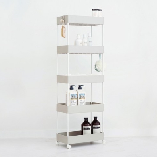 가쯔 틈새 선반 5단 이동식 트롤리_이미지