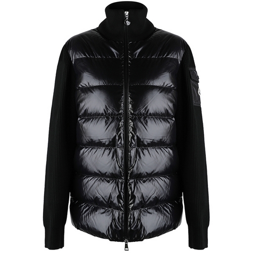 몽클레르 로고 패딩 믹스 자켓 9B00020 M1131 (999, 블랙)_이미지