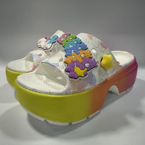 뉴키즈온 케어베어 스톰프 슬라이드 210108-100 화이트_이미지