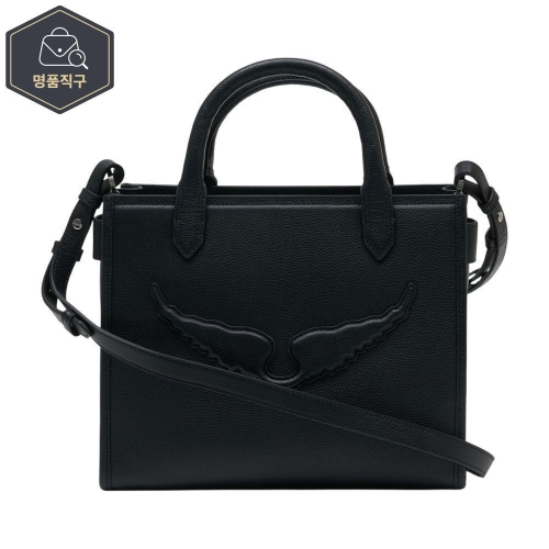 쟈딕앤볼테르 쟈딕 앤 볼테르 엔젤 XS 쇼퍼 백 ZADIG VOLTAIRE 레더 블랙 B0731880873