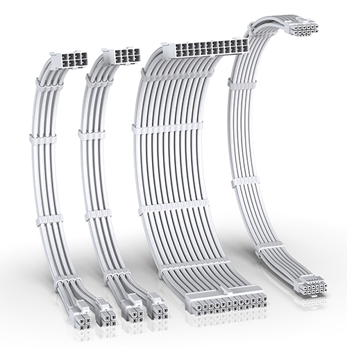 EZDIY-FAB PSU 연장 슬리빙 케이블 4PACK (화이트)_이미지