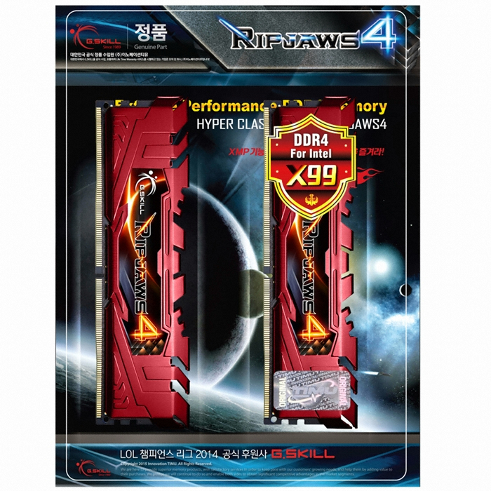 G.SKILL DDR4-2133 CL15 RIPJAWS4 RR 패키지 (16GB(4Gx4))_이미지