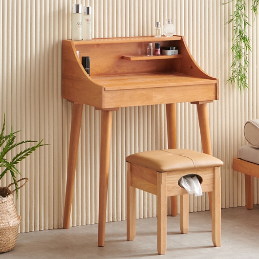 잉글랜더 클래시 원목 콘솔 스툴포함 화장대 세트 660_이미지